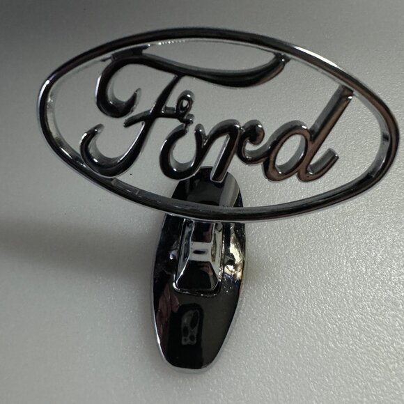 FORD Logo Metal Chrome Hood Ornament 3M Self Stick Aplication. - Picture 4 of 6